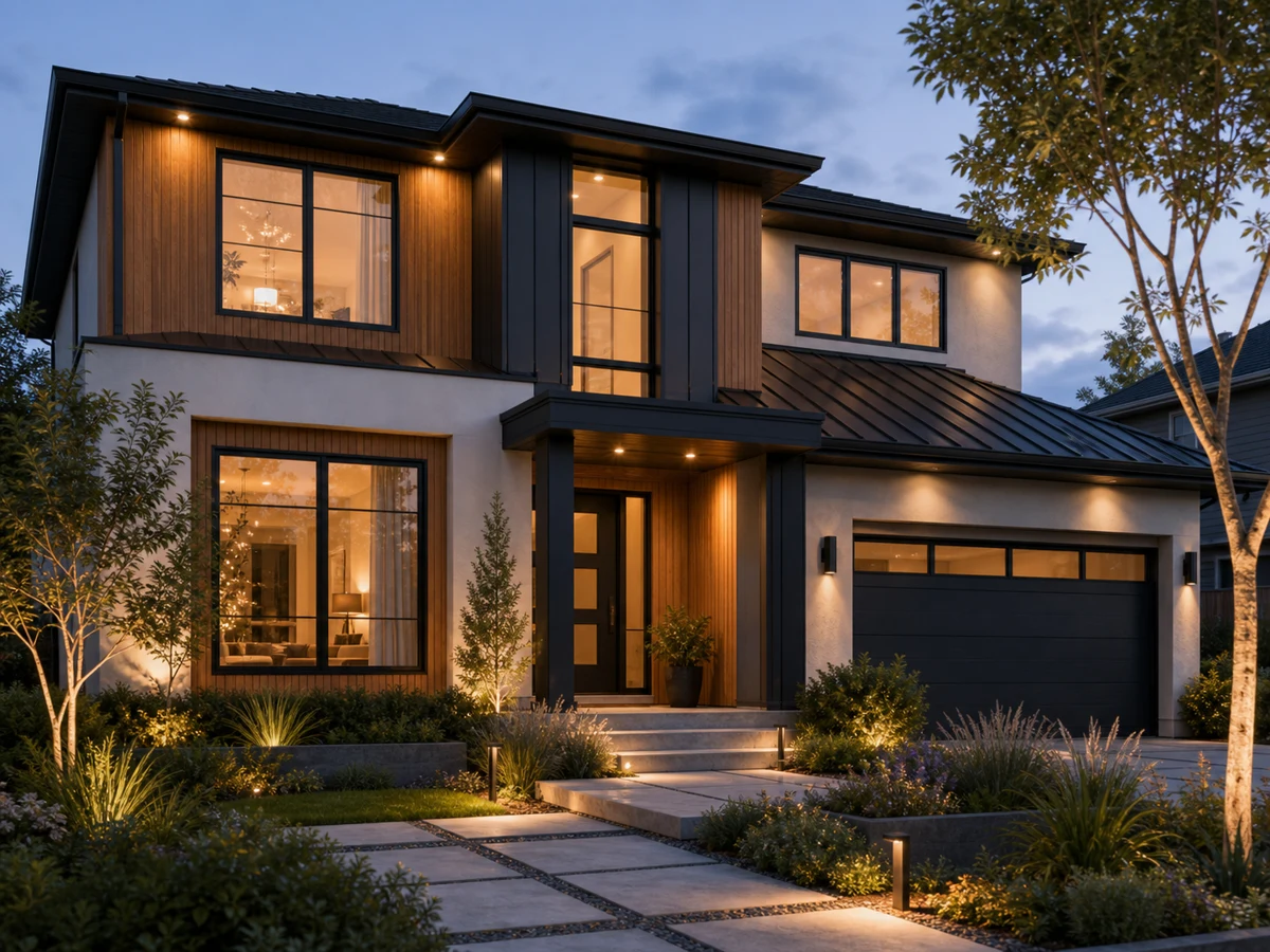 Contemporary facade AI exterior design concept