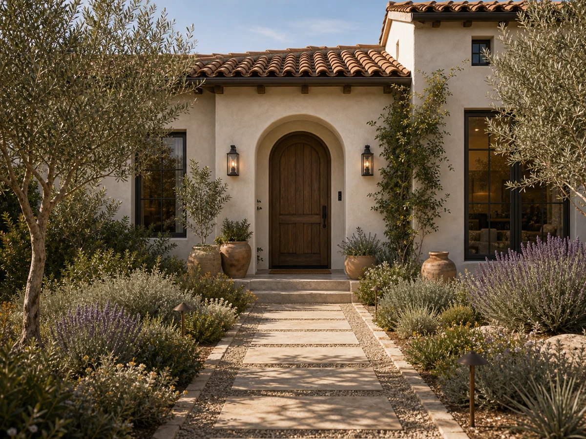 Mediterranean entry AI exterior design concept